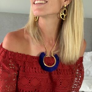 Trina Turk Fringe Pendant Necklace